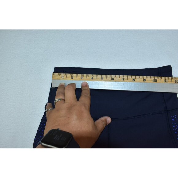 Lululemon Colour Me Quick Women's Leggings Size 4 Navy Blue Nulux 7/8 Tight 25" - Picture 16 of 16